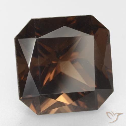 11.78 ct Brown Smoky Quartz Stone, Natural Smoky Quartz in Octagon / Scissor Cut Shape for Sale