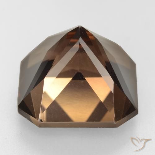 Smoky Quartz Gemstone in 14 x 14 mm (calibrated) Size for Sale, Smoky Quartz Stone in Reddish Brown Color