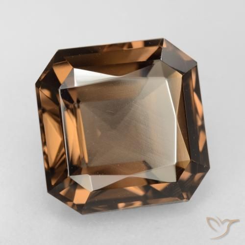 6.96 ct Brown Smoky Quartz Stone, Natural Smoky Quartz in Octagon / Scissor Cut Shape for Sale