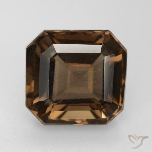 Quarzo fumé a taglio ottagonale da 6,22 ct, 11,3 x 10,6 mm dal Brasile, Photo A