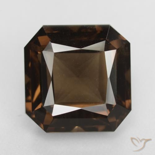 9.31ct Natural Medium Brown Smoky Quartz, Emerald Cut, VVS-VS