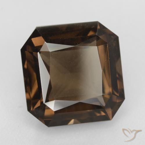9.31 ct Brown Smoky Quartz Stone, Natural Smoky Quartz in Octagon / Scissor Cut Shape for Sale
