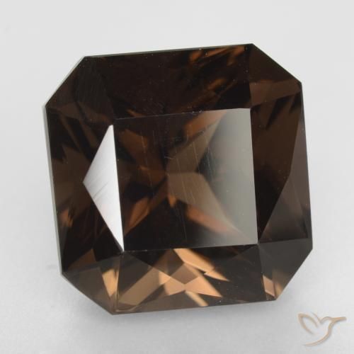 10.94 ct Brown Smoky Quartz Stone, Natural Smoky Quartz in Octagon / Scissor Cut Shape for Sale