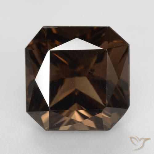 7.12ct Natural Hickory Brown Smoky Quartz, Emerald Cut, VVS