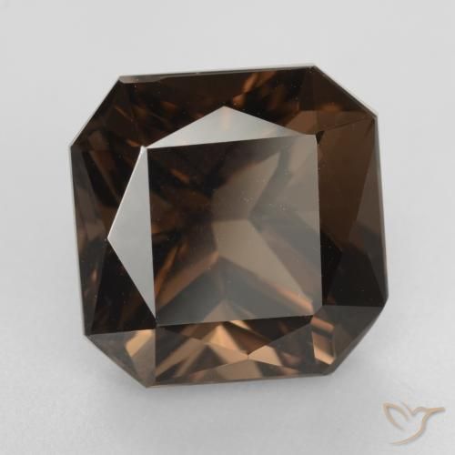 7.12 ct Brown Smoky Quartz Stone, Natural Smoky Quartz in Octagon / Scissor Cut Shape for Sale