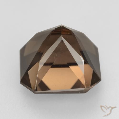 Smoky Quartz Gemstone in 11.5 x 11.4 mm Size for Sale, Smoky Quartz Stone in Hickory Brown Color