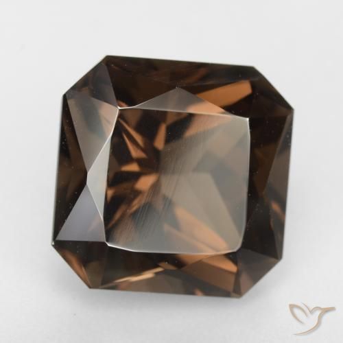 11.88 ct Brown Smoky Quartz Stone, Natural Smoky Quartz in Octagon / Scissor Cut Shape for Sale