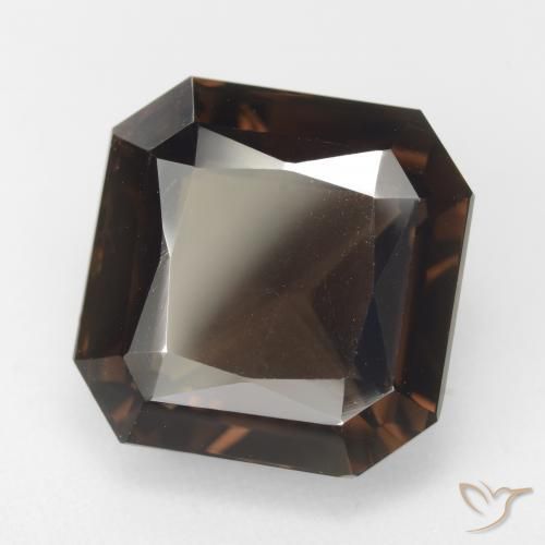 12.94 ct Brown Smoky Quartz Stone, Natural Smoky Quartz in Octagon / Scissor Cut Shape for Sale