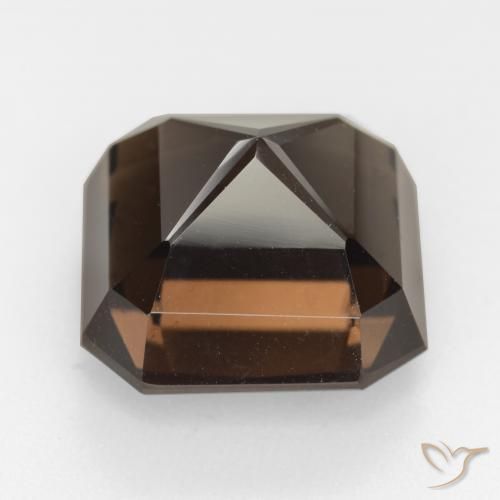 Smoky Quartz Gemstone in 14 x 14 mm (calibrated) Size for Sale, Smoky Quartz Stone in Dark Brown Color