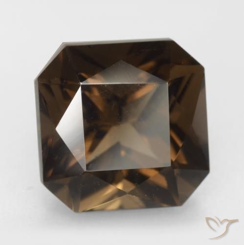 7.49 ct Brown Smoky Quartz Stone, Natural Smoky Quartz in Octagon / Scissor Cut Shape for Sale
