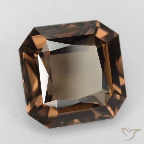 6.53 ct Brown Smoky Quartz Stone, Natural Smoky Quartz in Octagon / Scissor Cut Shape for Sale