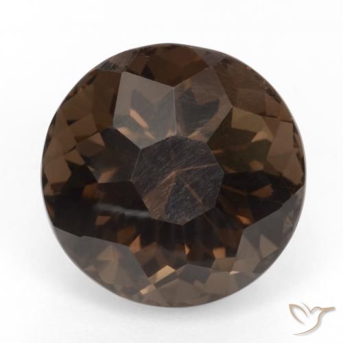 9.56ct Natural Deep Brown Smoky Quartz, Round, VVS-VS
