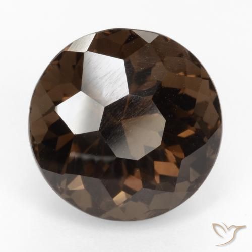 9.56 ct Brown Smoky Quartz Stone, Natural Smoky Quartz in Round Petal Cut Shape for Sale