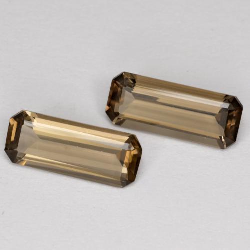 Medium-Light Brown Smoky Quartz Gem - 0.9ct Octagon Facet (ID: 572140)