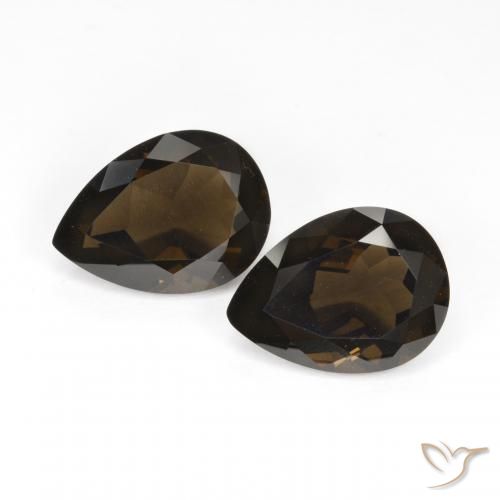 11.77ctw Natural Chocolate Brown Smoky Quartz, Pear Shape, VVS