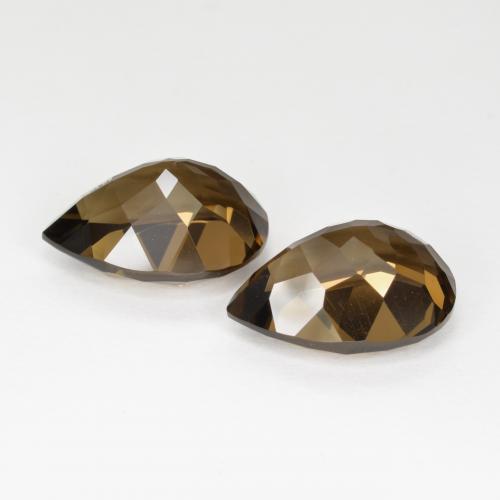 Smoky Quartz Gemstones in 15.1 x 11.1 mm Size for Sale, Smoky Quartz Stones in Warm Brown Color