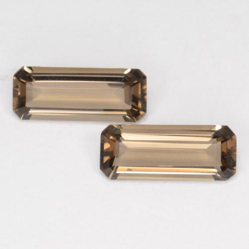 Medium Brown Smoky Quartz Gem - 0.9ct Octagon Facet (ID: 572292)