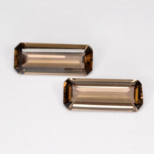 Gingerbread Brown Rauchquarz Edelstein - 0.9ct Oktagon facettiert (ID: 572298)