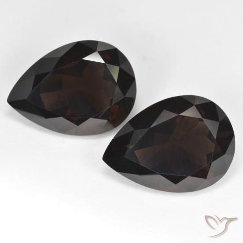 11.99 ct Pear Cut Smoky Quartz, 15.1 x 11 mm From Brazil, Photo A