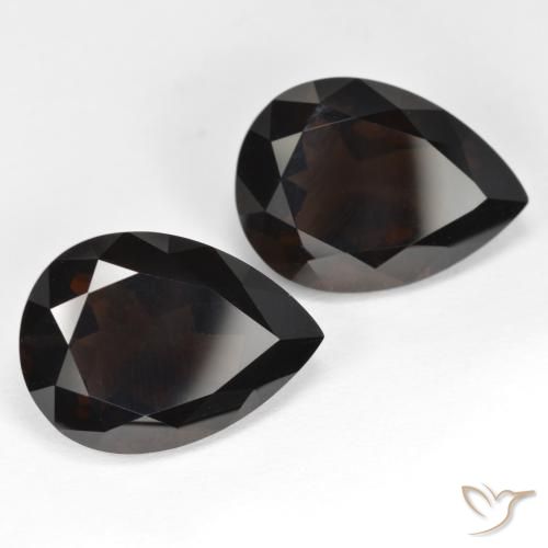 11.99 ctw Brown Smoky Quartz Stones, Natural Smoky Quartz in Pear Facet Shape for Sale