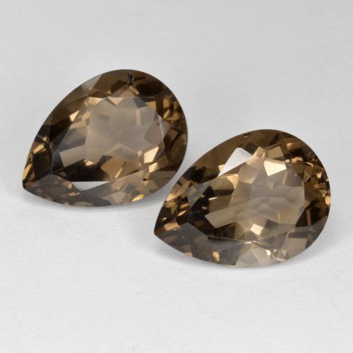 Light Mocha Smoky Quartz Gem - 6.5ct Pear Facet (ID: 572431)