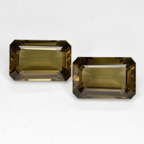 Warm Brown Smoky Quartz Gem - 4.3ct Octagon Step Cut (ID: 577806)