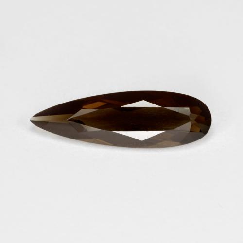Marrón nogal Cuarzo Ahumado Gema - 1.8ct Corte en forma de pera (ID: 577905)