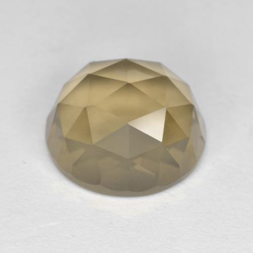 Warm Brown Smoky Quartz Gem - 5.1ct Oval Rose-Cut (ID: 578558)