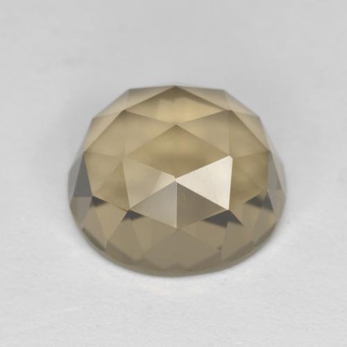 Medium-Light Brown Smoky Quartz Gem - 5.1ct Oval Rose-Cut (ID: 578559)