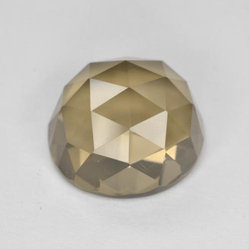 Medium Brown Smoky Quartz Gem - 5.2ct Oval Rose-Cut (ID: 578560)