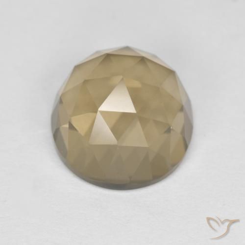 4.97 ct Brown Smoky Quartz Stone, Natural Smoky Quartz in Oval Rose-Cut Shape for Sale