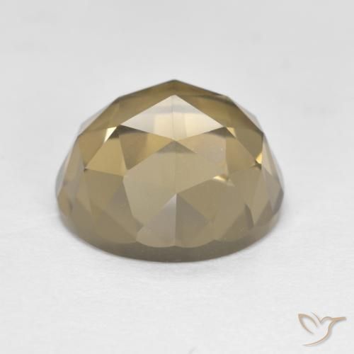 Smoky Quartz Gemstone in 11.1 x 10.2 mm Size for Sale, Smoky Quartz Stone in Mocha Brown Color
