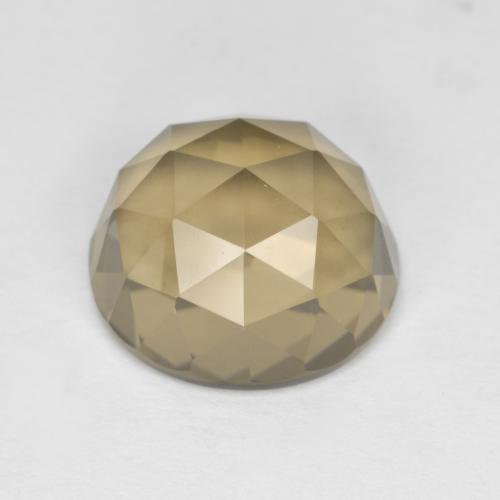 Medium Brown Smoky Quartz Gem - 4.9ct Oval Rose-Cut (ID: 578562)