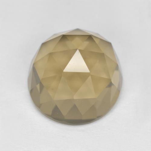 4.88 ct Brown Smoky Quartz Stone, Natural Smoky Quartz in Oval Rose-Cut Shape for Sale