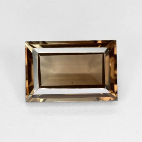 Marrón medio Cuarzo Ahumado Gema - 3.7ct Faceta en Estilo Baguette (ID: 578740)