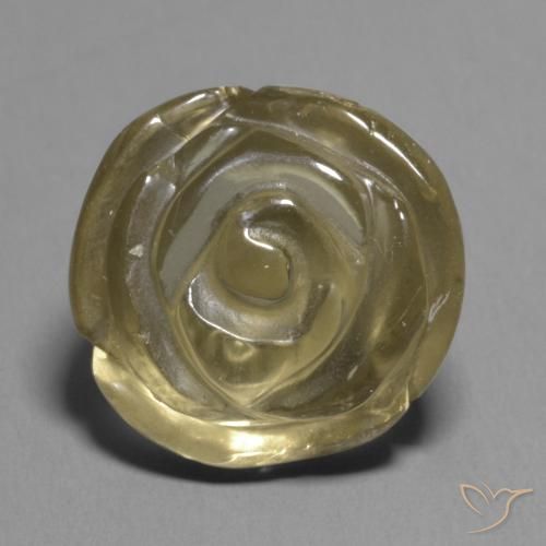 9.49 ct Brown Smoky Quartz Stone, Natural Smoky Quartz in Carved Rose Shape for Sale