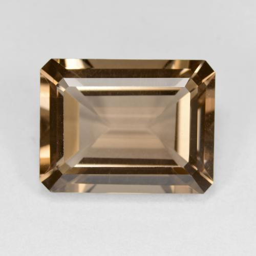 Moca claro Cuarzo Ahumado Gema - 6.3ct Corte octagonal (ID: 582359)