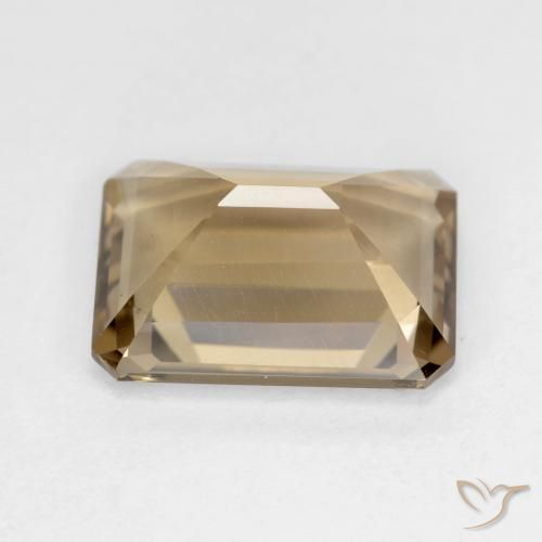 Smoky Quartz Gemstone in 13.1 x 10 mm Size for Sale, Smoky Quartz Stone in Medium-Light Brown Color