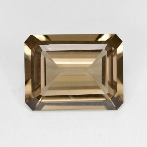 Light Brown Smoky Quartz Gem - 5.2ct Octagon Step Cut (ID: 582364)