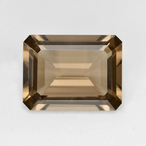 hellbraun Rauchquarz Edelstein - 5.4ct Octagon Stufenschliff (ID: 582367)