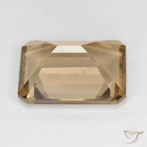 Smoky Quartz Gemstone in 13 x 10 mm Size for Sale, Smoky Quartz Stone in Light Mocha Color