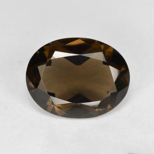 Braun Rauchquarz Edelstein - 3.2ct Oval facettiert (ID: 582503)