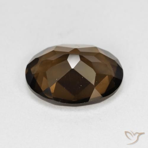 Smoky Quartz Gemstone in 11.6 x 9 mm Size for Sale, Smoky Quartz Stone in Hickory Brown Color