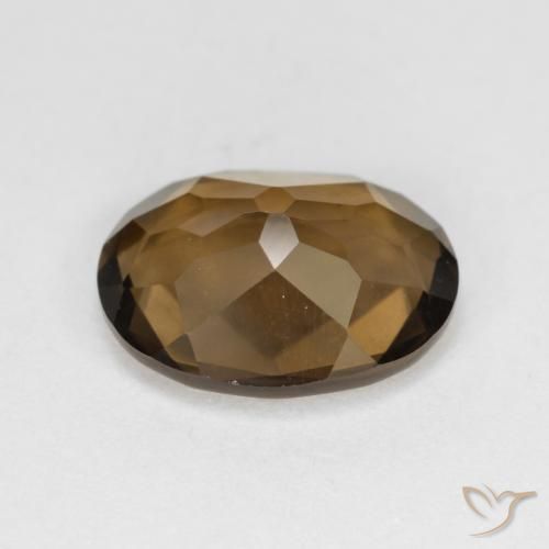 Smoky Quartz Gemstone in 11.5 x 9 mm Size for Sale, Smoky Quartz Stone in Gingerbread Brown Color