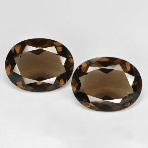 Chocolate Brown Smoky Quartz Gem - 3.2ct Oval Facet (ID: 582507)
