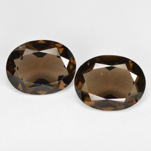 Medium Brown Smoky Quartz Gem - 3.1ct Oval Facet (ID: 582508)
