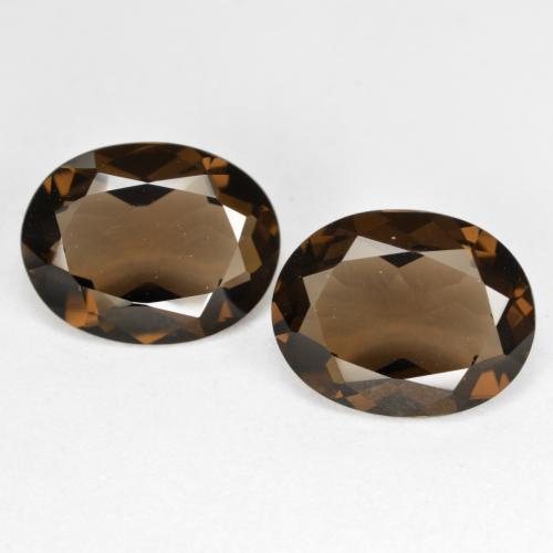 Marrón medio Cuarzo Ahumado Gema - 3.1ct Forma ovalada (ID: 582509)