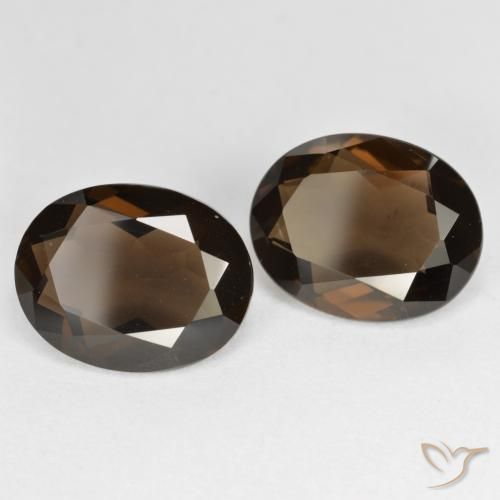 6.30 ctw Brown Smoky Quartz Stones, Natural Smoky Quartz in Oval Facet Shape for Sale