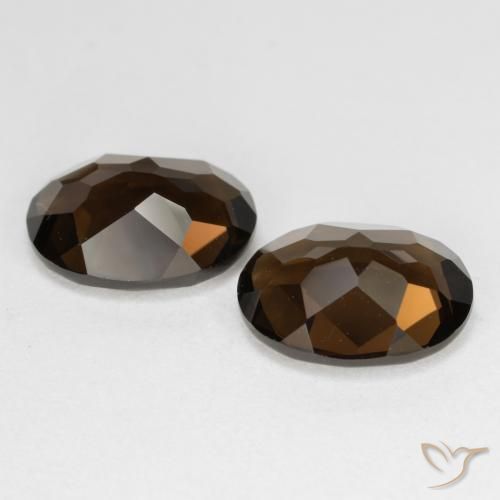 Smoky Quartz Gemstones in 11.5 x 9.1 mm Size for Sale, Smoky Quartz Stones in Brown Color