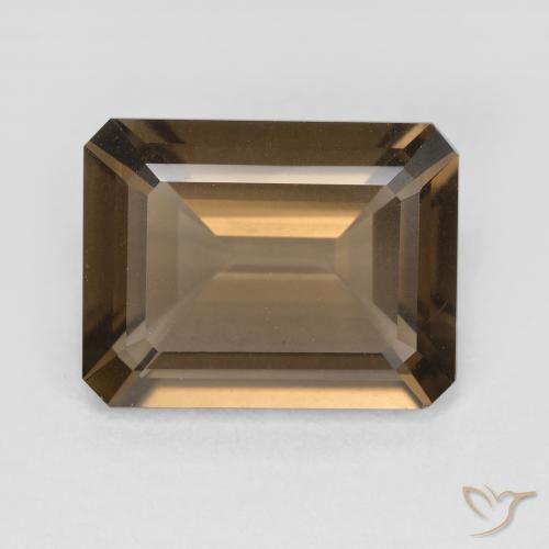 5.32ct Natural Warm Brown Smoky Quartz, Emerald Cut, VVS-VS